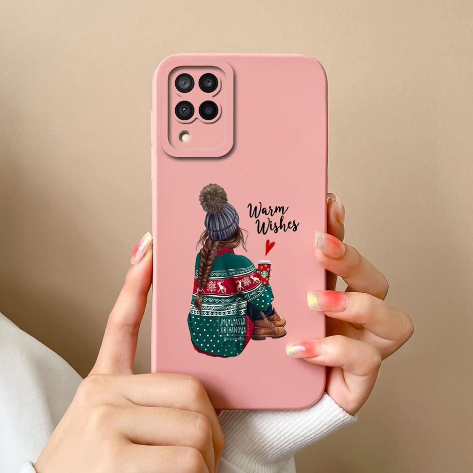 Case For Samsung Galaxy A12 M12 F12 Bear Soft Liquid Silicone Full Coverage Anti Choc Phone Bumper For SamsungA12 A M F 12 Funda