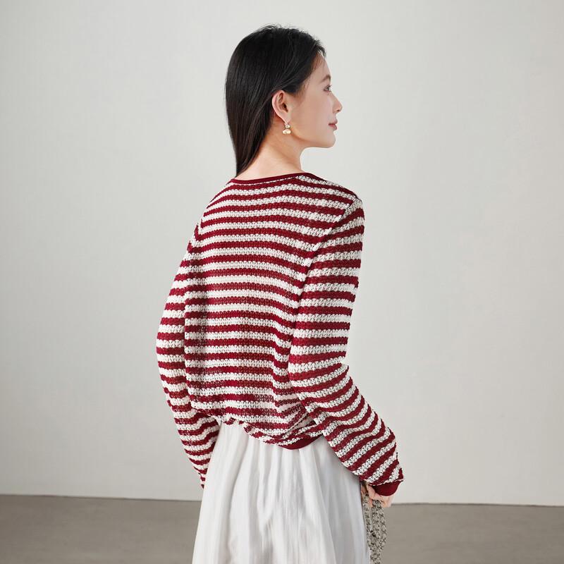SOFSIL Women's Striped Lyocell Knit Cardigan