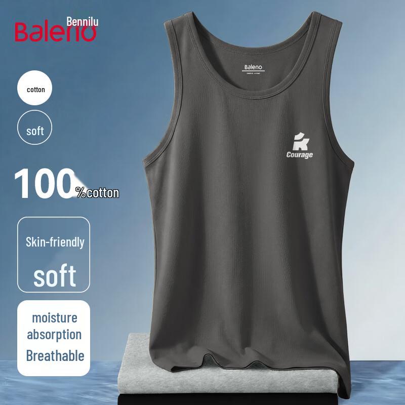 Baleno Men s Heavyweight Printed Cotton Tank Top 4XL