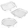 1/3Layer Stainless Steel Air Fryer Accessories Stackable BBQ Non-Stick Airfryer Tray Wire Rack Basket Kitchen Gadgets
