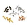 20-50pcs/lot 3/4/5/6mm Pin Findings Stud Earring Basic Pins Stoppers Connector For DIY Jewelry Making Accessories Supplies