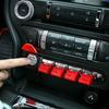Start/Stop Control Button Cover Trim 5PCS For Ford Mustang 2015- Bright Red