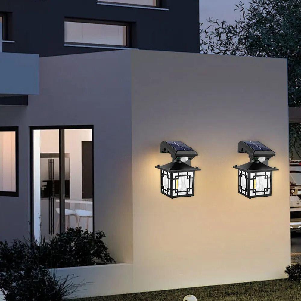 Remote Control Motion Induction Wall Lamp 3 Lighting Modes Solar Street Floodlight  Front Porch
