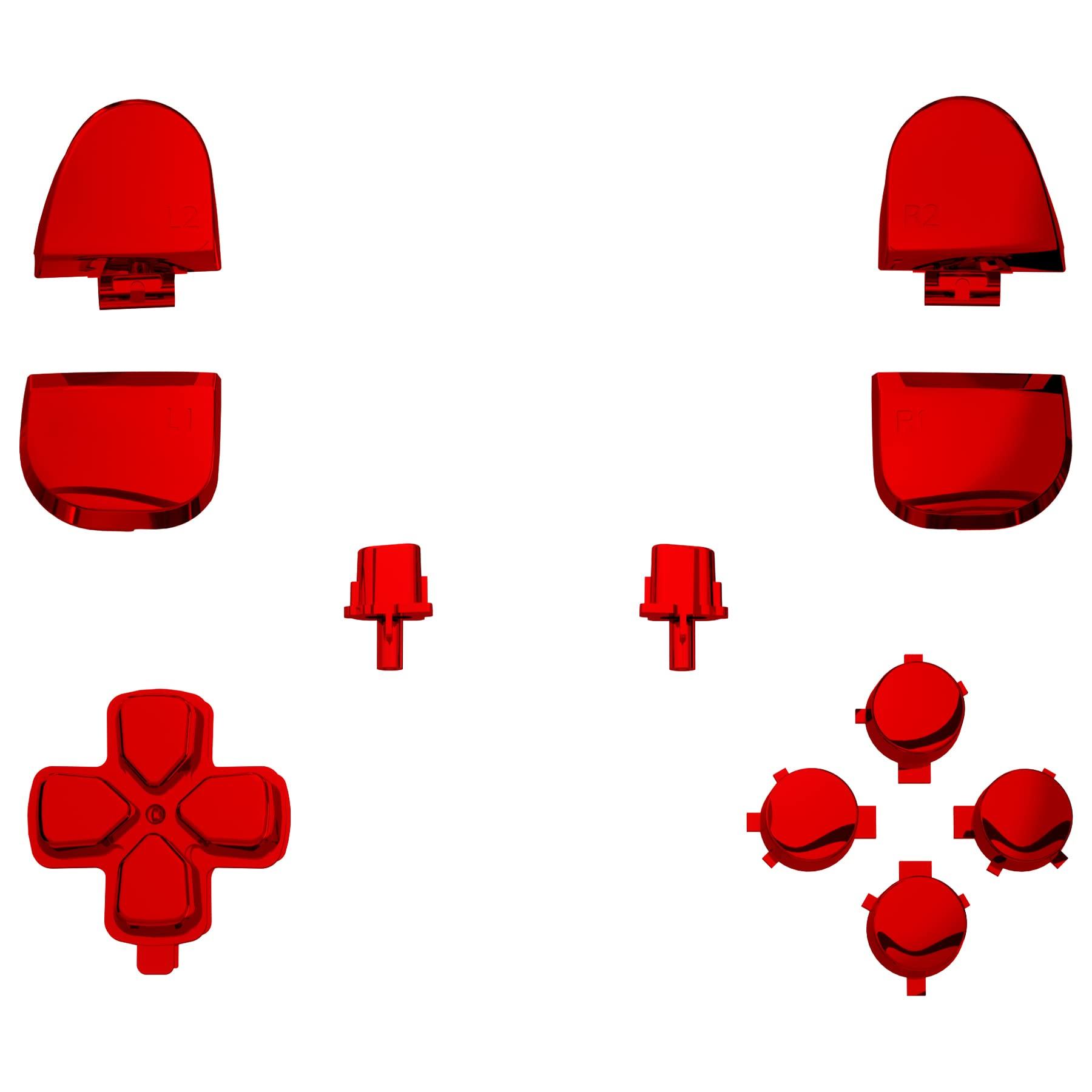 

eXtremeRate Compatible with PS5 Controller Replacement R1L1R2L2 Trigger Share Option Face Full Set Button Compatible with Chrome PS5 Controller