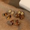 Trendy Amber Earrings Portable And Comfortable For Long Time Wearing