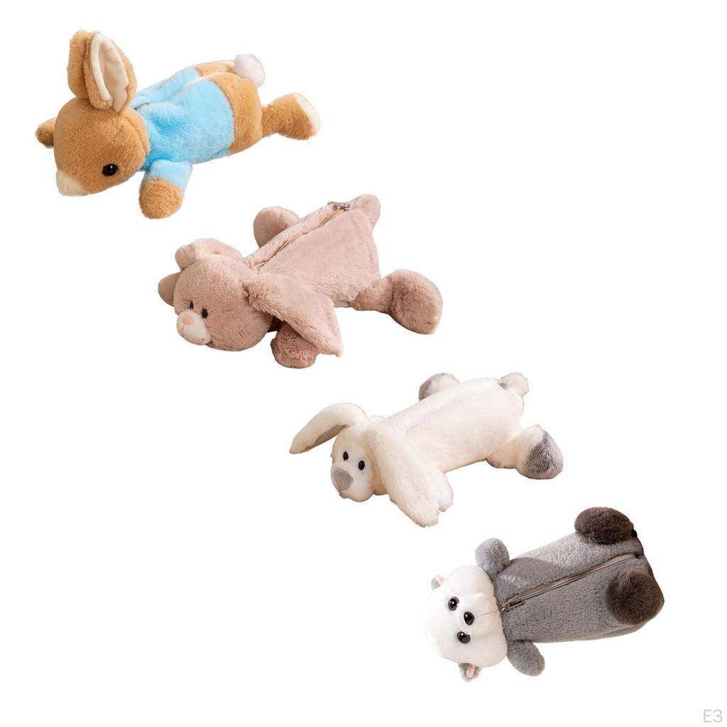 Plush Animal Pencil Case Animals Stationery Bag Supplies Creative Cosmetic Cartoon