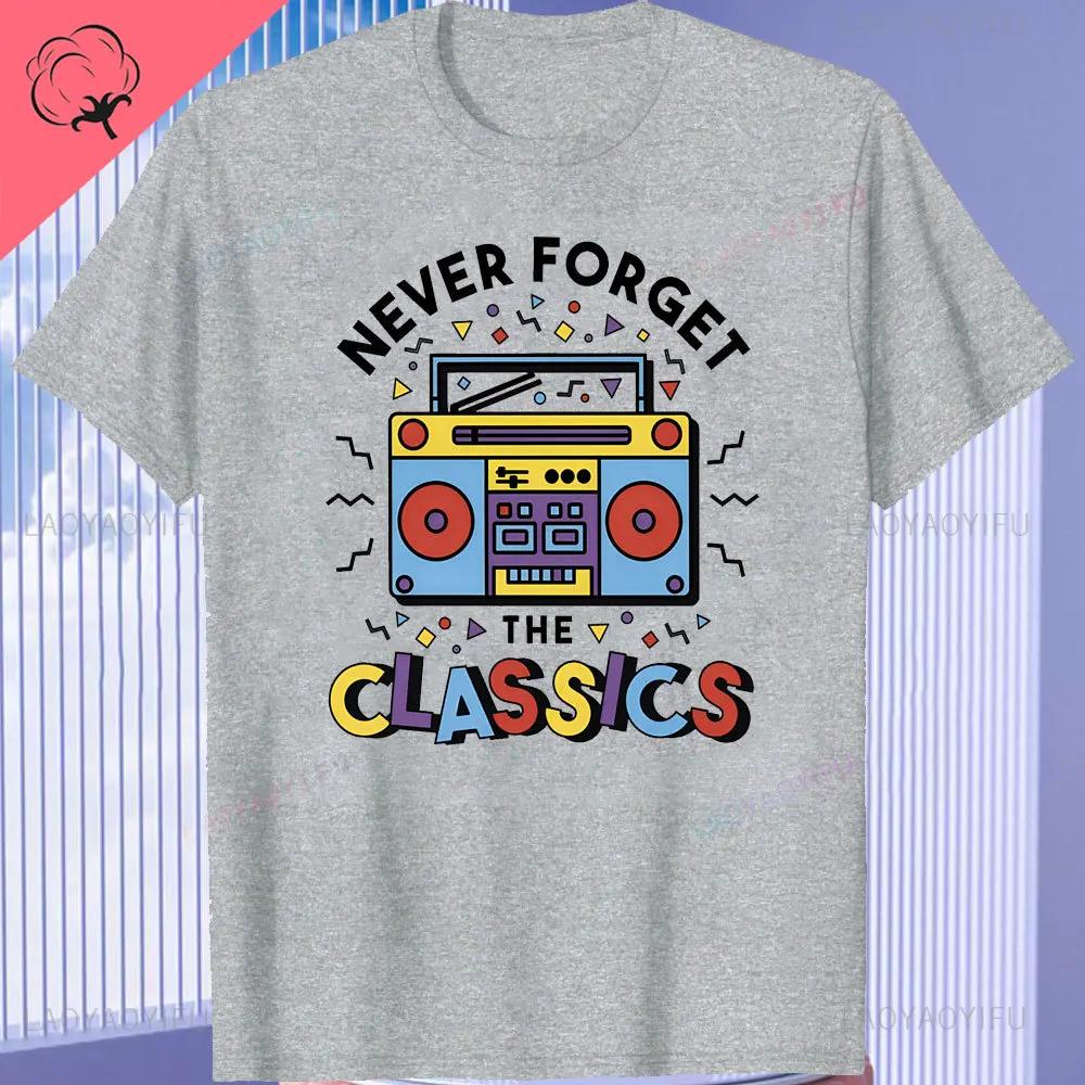Funny 80s Vintage Design Mens Tshirt Nostalgic I Love The 90s High Quality Cotton Shortsleev Trip Down Memory Lane 80s Tee