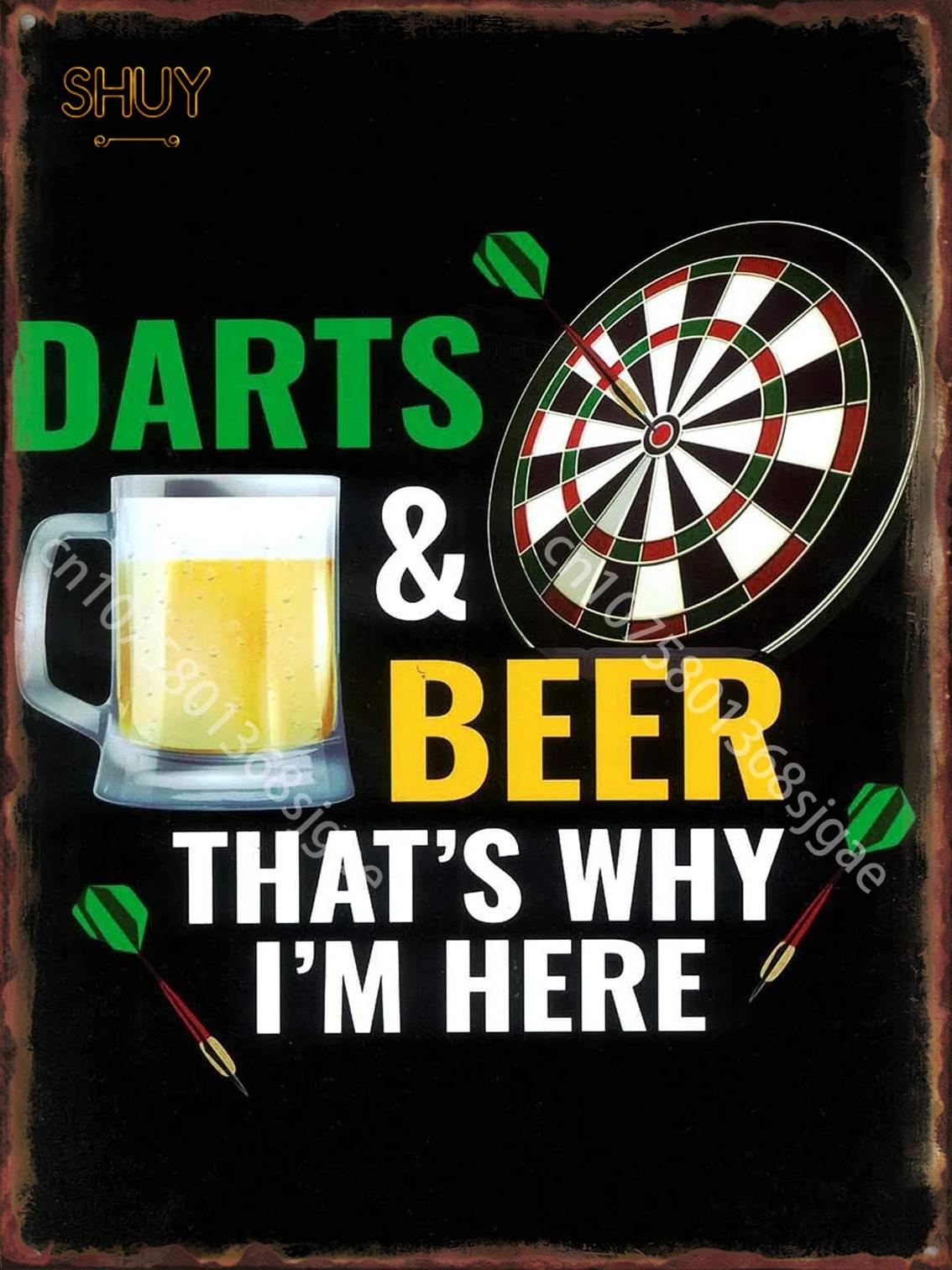 

Vintage Darts Billiards Pinballs Metal Tin Signs - Bar Club Pub Wall Decor, Entertainment Venues Home Plaques 20x30cm（7.8x11.8inch）
