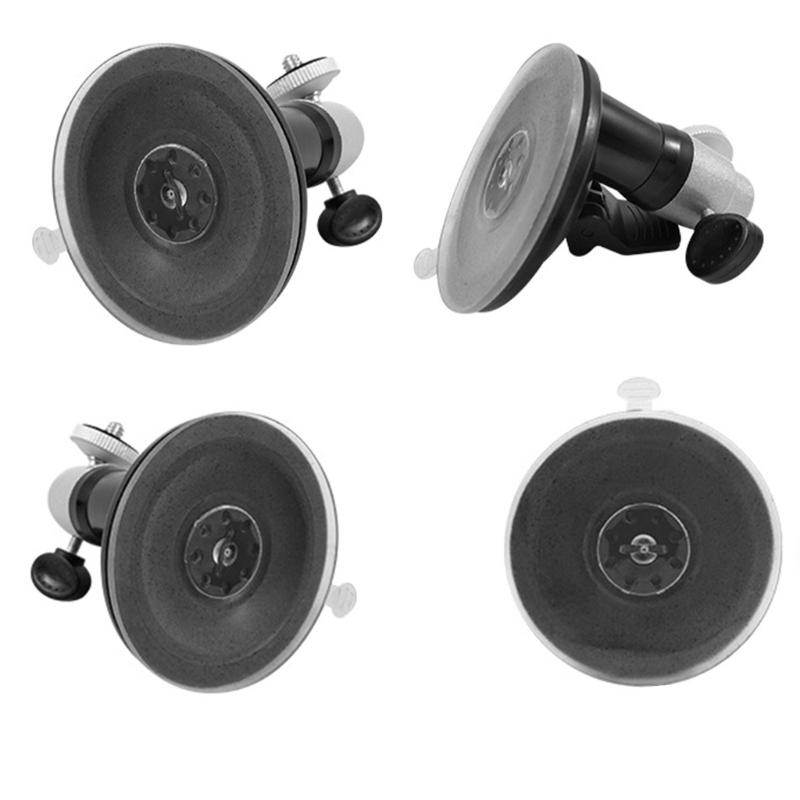 Universal Car Suction Cup Mount with 1/4 Inch Screw Upgrades for Action Cameras secure fitting on Windshield & window 