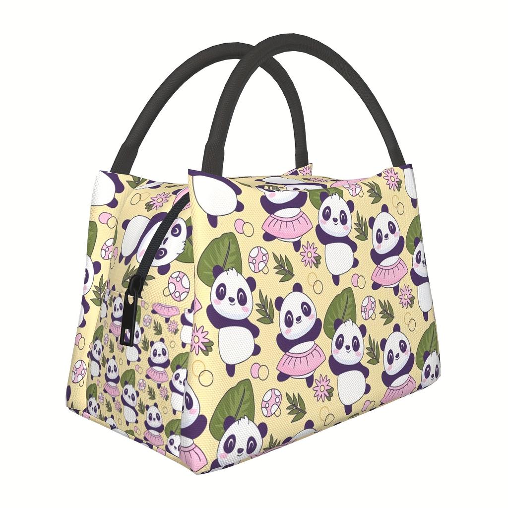 1pc Cute Panda, Portable Reusable Refrigerated Bag, Insulated Bag, Insulated Lunch Bag, Essential for Camping, Picnics