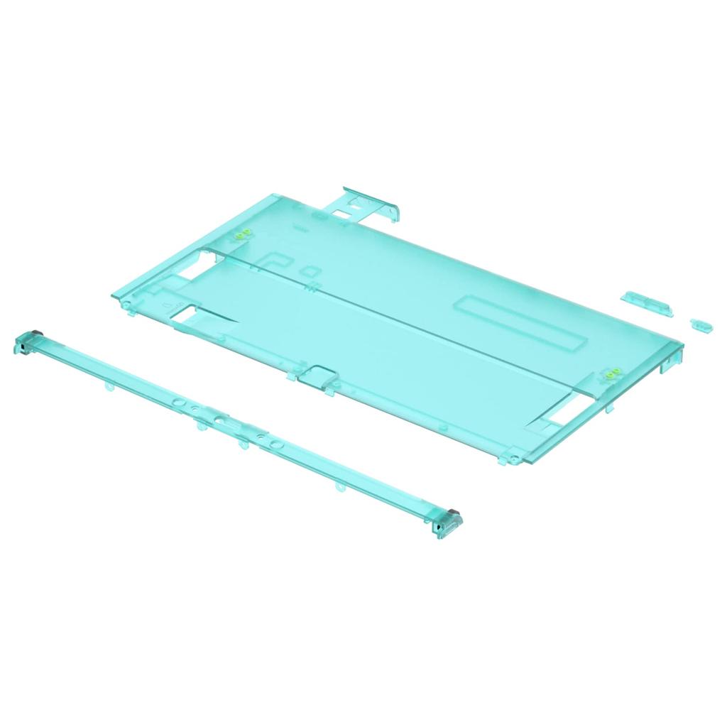 EXtremeRate Switch Compatible avec la console OLED Soft Touch Plaque arrière Boîtier de remplacement DIY Coque Matériau transparent Coque de commutateur Support de commutateur Non