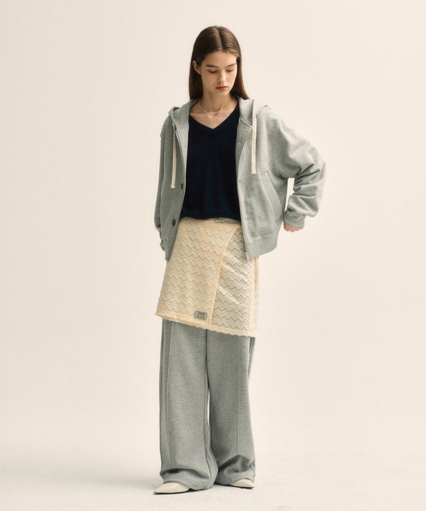 Seteo (W) Crochet Layered Skirt Cream