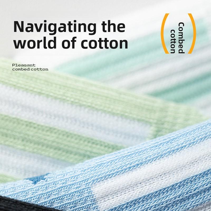 Men's Cotton Socks for Spring and Summer, Lightweight, Odor-resistant, for Men's Sports Activities