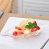 2pcs Transparent Boat Shaped Ice Cream Bowl Acrylic Salad Serving Bowl Snack Tray  Restaurants