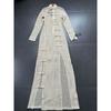 Foreign Trade Pure Pure Desire Style Perspective Hollow Cheongsam Style Slim Fit Split Sexy Fashionable Dress Women