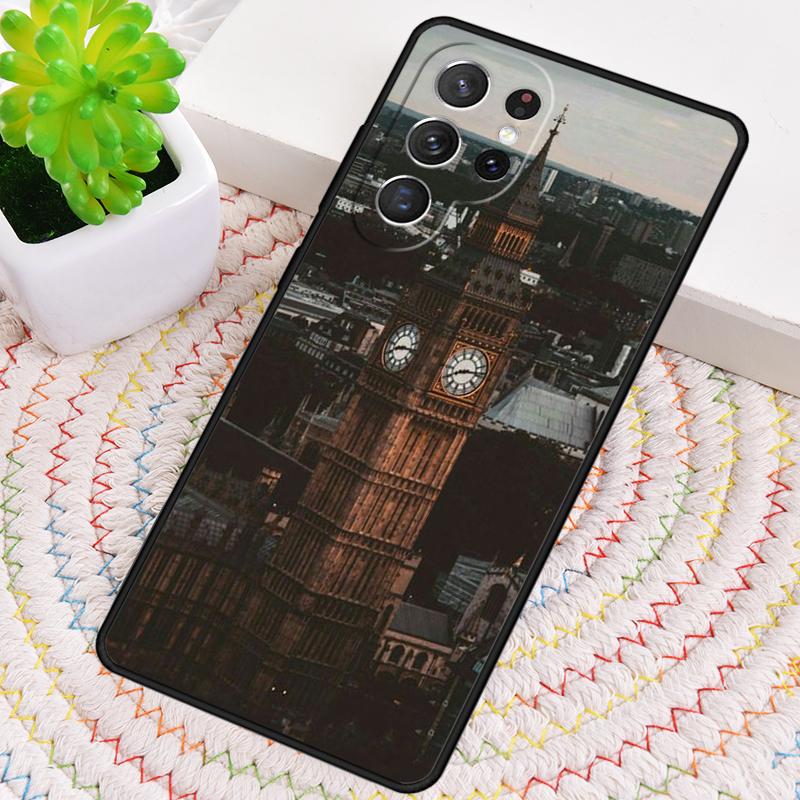 London Red Bus Big Ben print Silicone Phone Case For Samsung Galaxy note 10 pro S26 S25 S24 S23 S22 S21 Plus S25Ultra Capa Cover