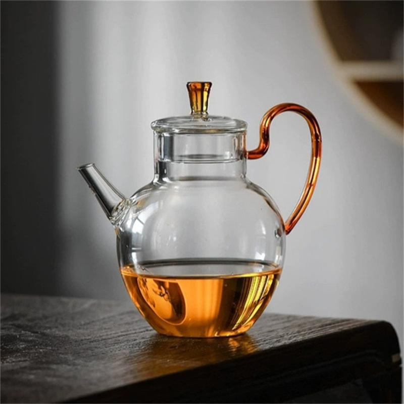 570ml High Borosilicate Glass Teapot Heat Resistance Tea Kettle Teaware Fruit Flower Tea Brewing Tea Set
