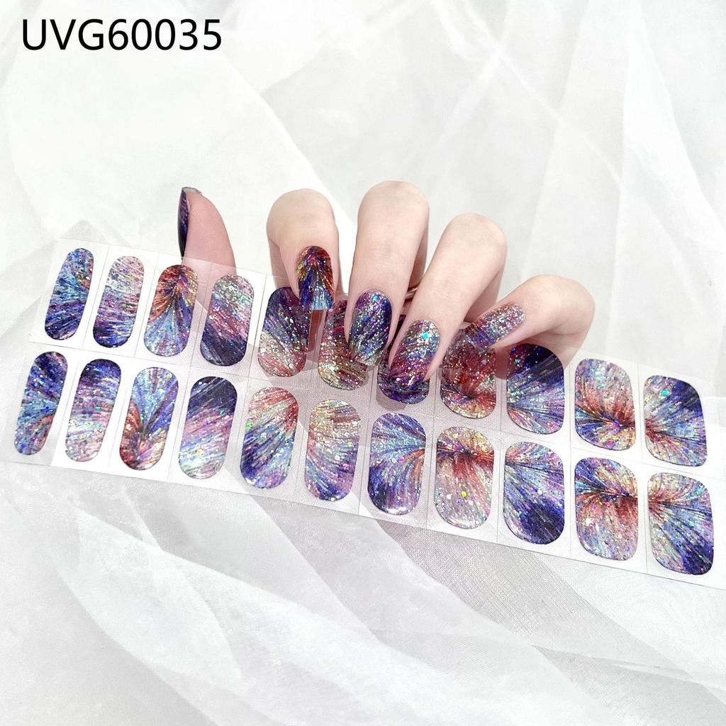 Transparent Nude UV Gel Nail Art Stickers: Semi-Cured, Semi-Baked Manicure Sheets