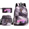 Spielwaren Aphmau Schultasche Cartoon Rucksack Federmäppchen Umhängetasche Dreiteiliges Set