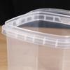10 Pezzi Secchielli in Plastica per Alimenti 500/1000ML Coperchio Ermetico a Prova di Perdite con Manico per Preparazione Pasti Dispensa