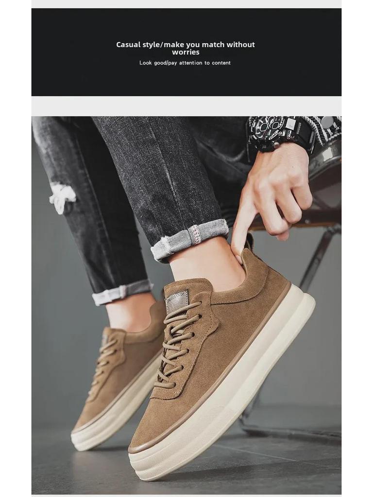 2025 Vår Herrskor Koreansk Stil Låga Sneakers: Trendiga vardagliga sportskor i allmatchande stora storlekar