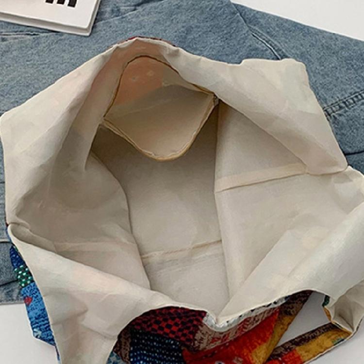 Aesthetic Canvas Toted Bag with Inner Pocket for Women Girls Reusable Grocery Cloth Bag with Pattern for Shopping, Gym