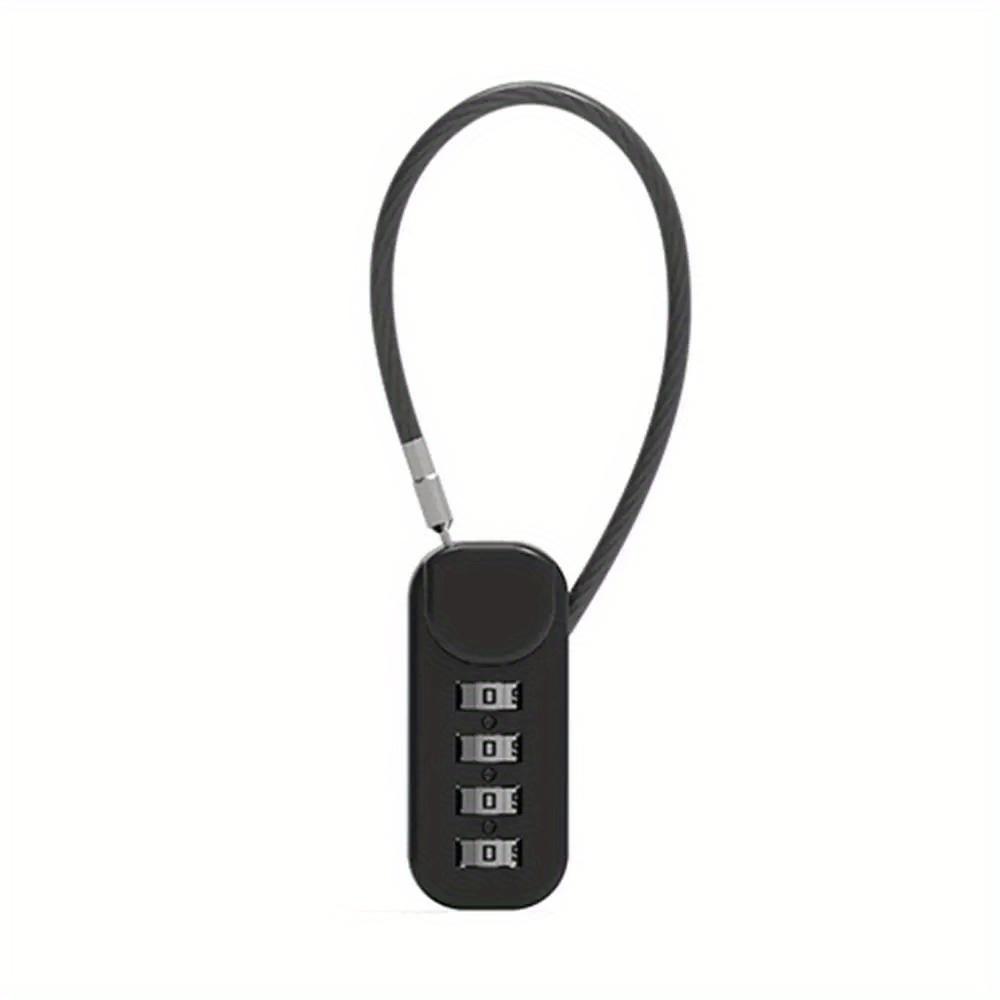 

Цинковый сплав 4-значный парольный замок портативный противоугонный тросовый замок для шкафа в общежитии навесной замок для багажа кодовый замок для дома чёрный