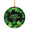 2D Flat "Happy St. Patrick's Day" Acrylic Decorative Sign, Green Leprechaun Hat & Lucky Shamrock Design, Home Decor Plaque Hanging Wall Art Decorative