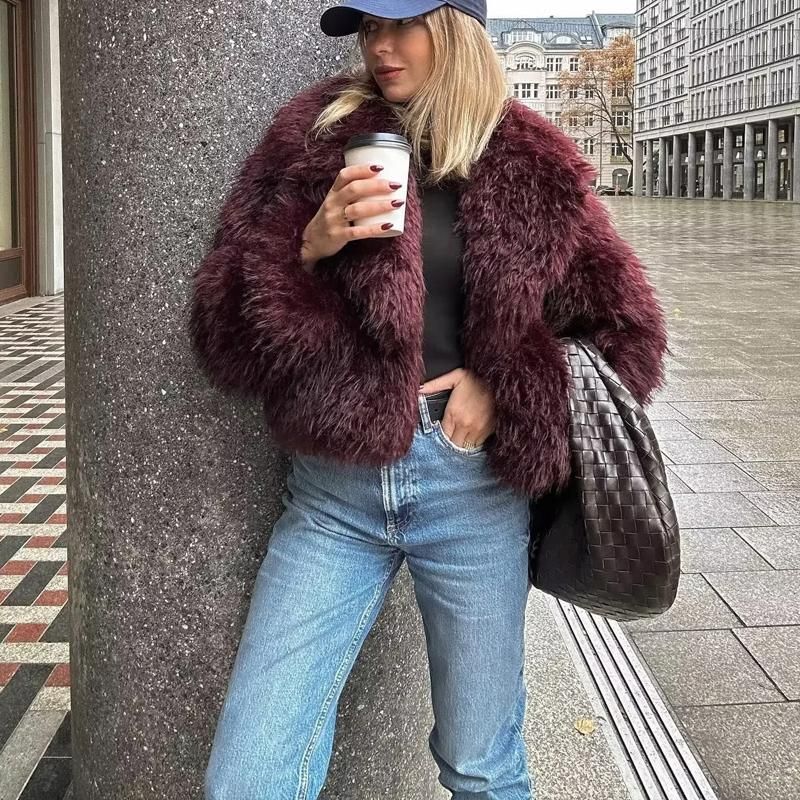 Spring New Arrival Women's Clothing Fashion Style French Design Fashion and Environment-Friendly Fur Short Outwear 57047748