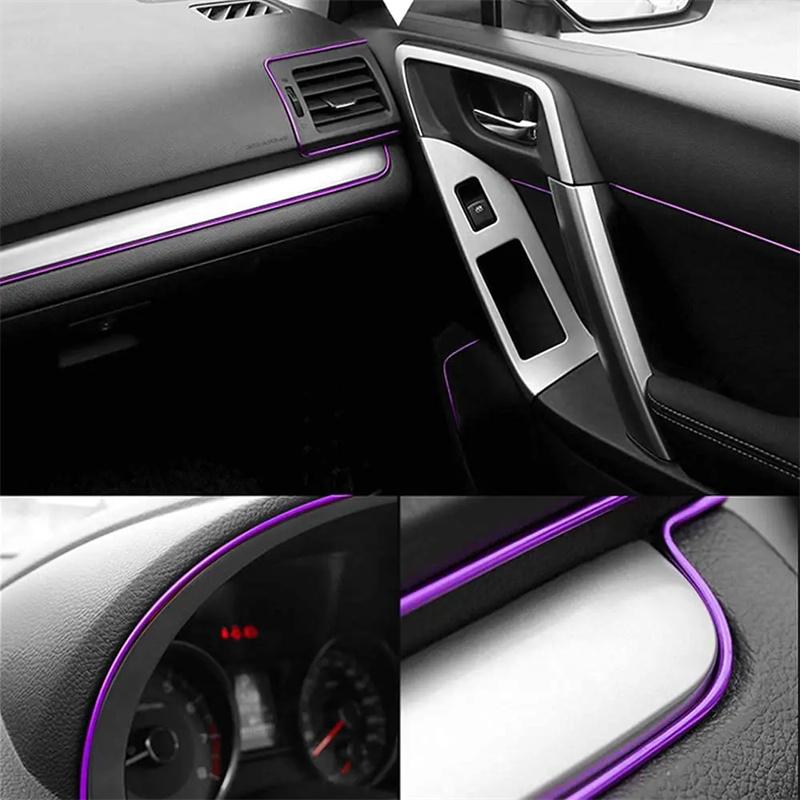 5M Universal Car Moulding Decoration Strips - Flexible Interior Trim for Dashboard Doors Panels - DIY Auto Styling Upgrade Kit