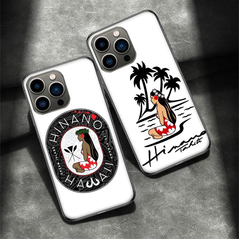 H-Hinano Tahiti Girl Beach Phone Case For Apple Iphone 16 15 Plus 13 12 Mini 16E 11 14 Pro Max X XS XR 8 7 SE 2020 Cover Shell C