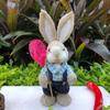 DIY Garden Statues Handmade Landscape Rabbit Statue New Standing Rabbits  Pastoral