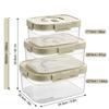 Plastic Sealed Preservation Box With Lid&Handle Stackable Meat Fresh-keeping Fruit Vegetable Storage Container Microwaveable