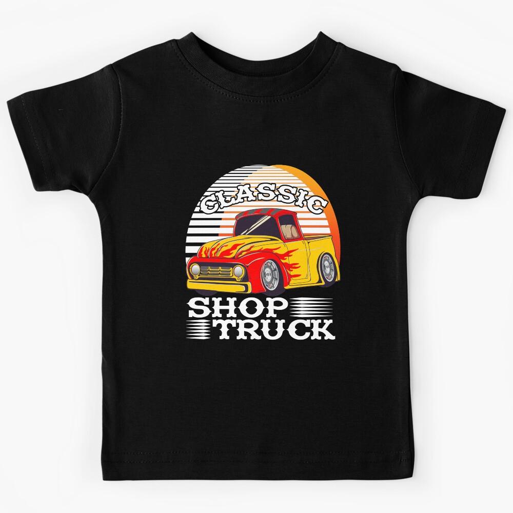 Pickup Truck Customized Vintage Shop Truck Street Rod Kids T-Shirt 120