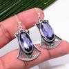 Iolite Gemstone Handmade Solid 925 Solid Sterling Silver Jewelry Anniversary Earrings For Her