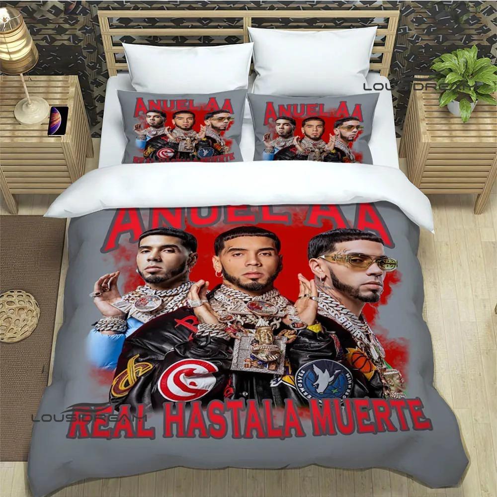 Rapper Anuel AA Printed Bedding Sets Exquisite Bed Supplies Set Duvet Cover Bed Comforter Set Bedding Set Luxury Birthday Gift