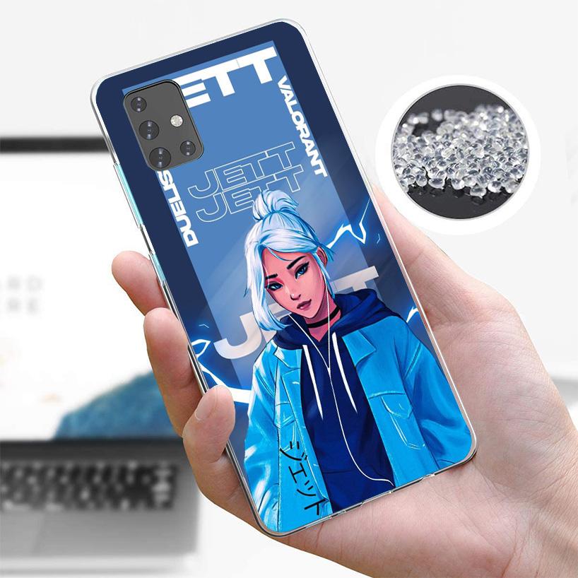 Valorant Jett Phone Case for Samsung Galaxy A52 A51 A50S A12 A22 A32 A72 A10S A30S A31 A71 Note 20 Ultra 10 Plus S10 Galaxy A52
