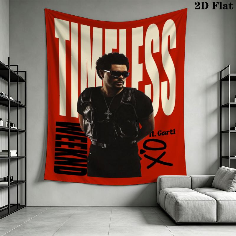 The Weeknd Wall Tapestry Aesthetic Wall Hanging Printed Fabric Blanket Decorative Tapestries for Bedroom Living Room Home Decor