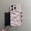 Jednobarevné pouzdro kompatibilní pro iPhone 7Plus 16 13 15 11 14 12 Pro Max X XS XR Max 6 8 6s Plus SE 3D nepravidelný vlnový kryt