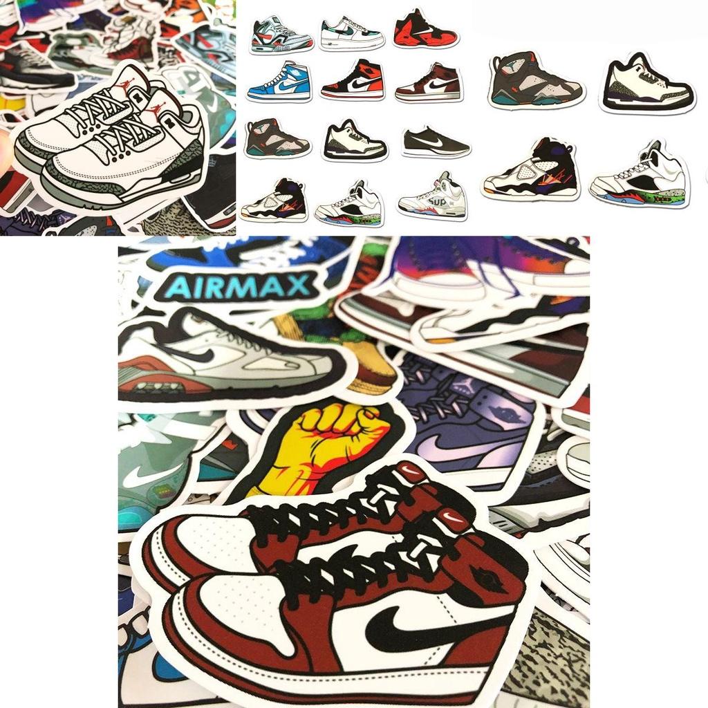 Brand Sneakers 50-piece Waterproof Basketball Stickers For Diy Decorations And Personalization