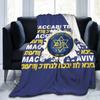 Plaid Polaire Toutes Saisons Maccabi Tel Aviv Ultra Doux en Flanelle Imprimé Numérique Premium Microfibre Polaire Moelleuse