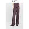 LILY Fig Colored Straight Leg Pants for Women