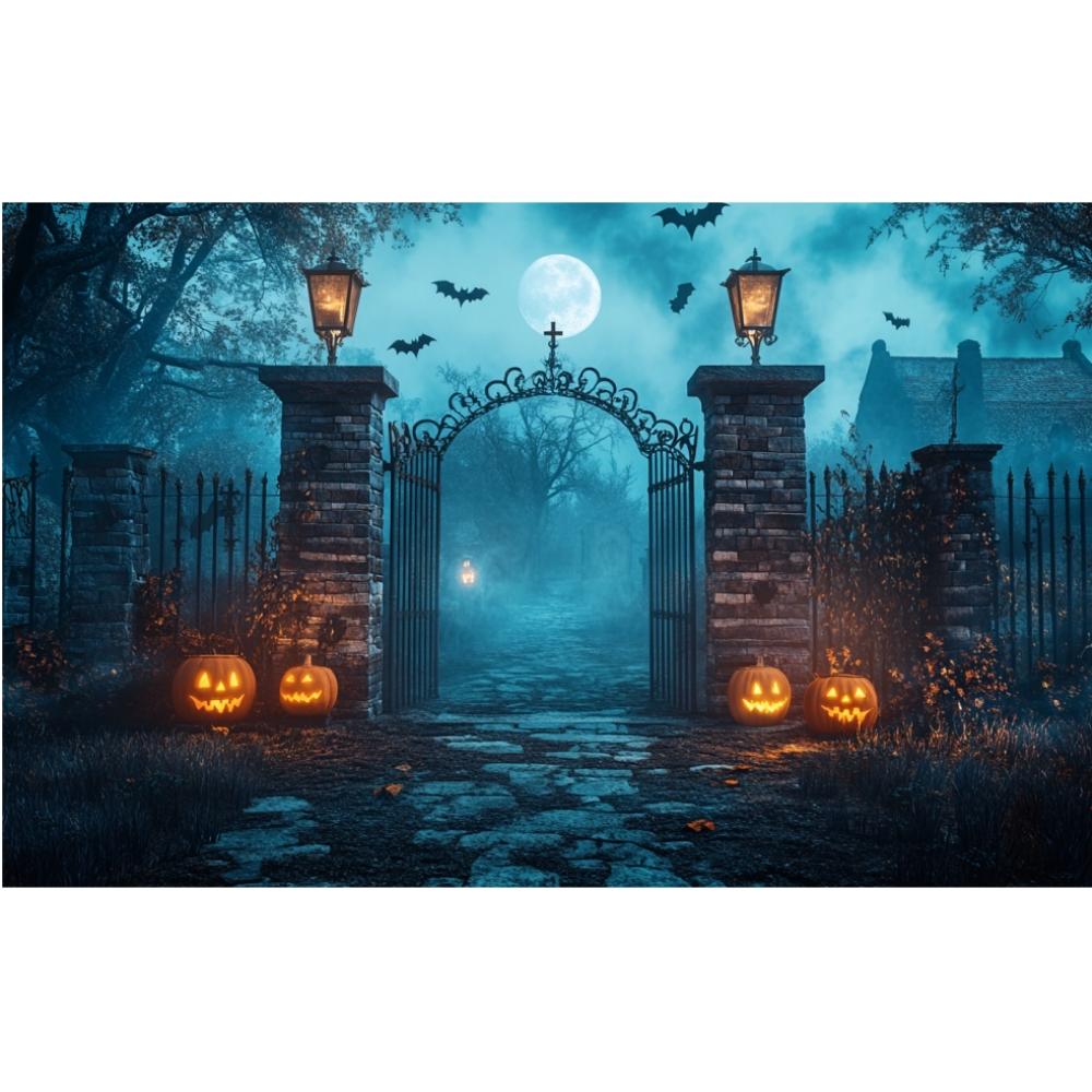 Halloweenské pozadí na párty Tančící kostra Zlá dýně Banner Znamení Potřeby Fotografické pozadí Rekvizity Vhodné pro výzdobu pokoje