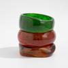 Fashion Irregular Amber Smudged Acrylic Bracelet, Exaggerated Geometric Glossy Resin Bracelet