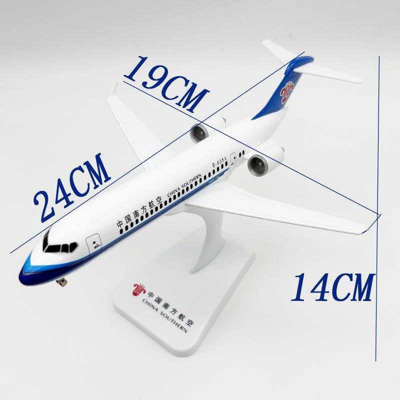Diecast Alloy Airplane 24CM C909 Airways ARJ-21 China Southern Aircraft Model With Plane Base & Wheels Home Decoration Gift