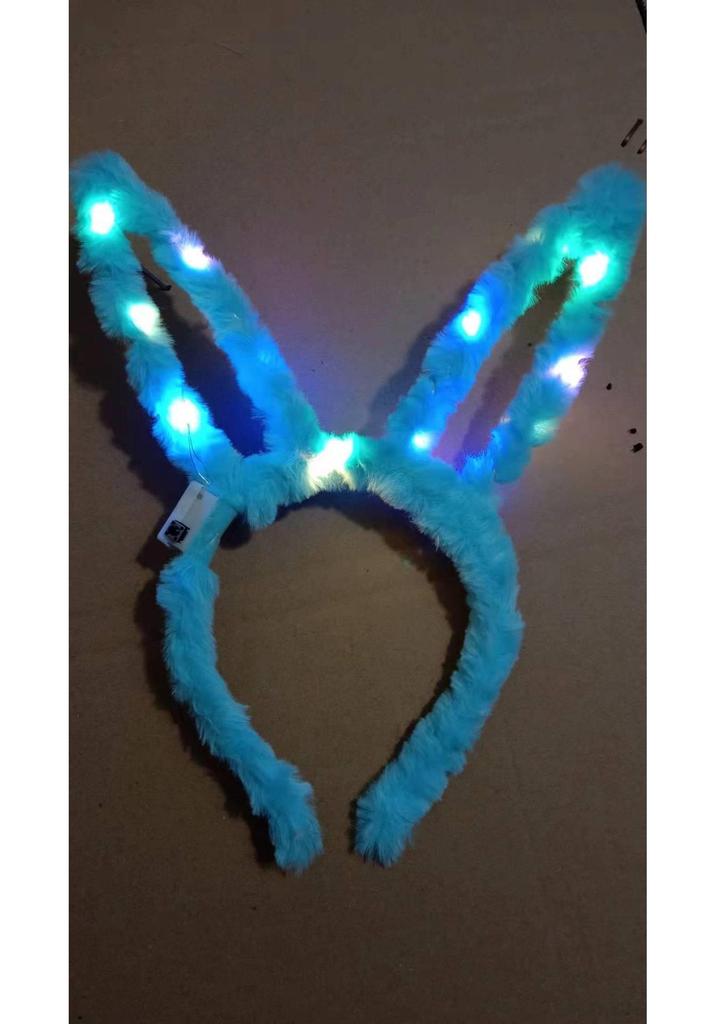 StellaLou Luminous Plush Rabbit Ear Headband & Hair Clip