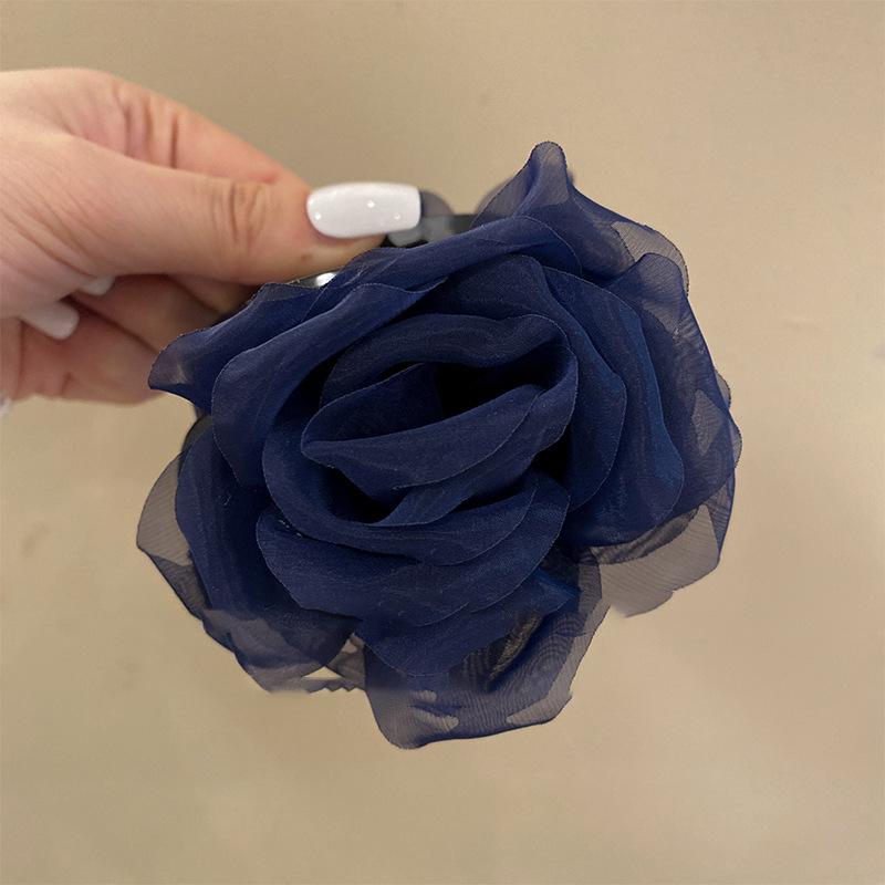 Acrylstoff Netz doppelseitige Blumenspange, modisches Temperament, Krallengreifer, vielseitiger Pendler-Kopfschmuck, Haarschmuck, gehobenes Gefühl