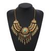 Ethnic European and American Retro Tassel Necklace Exaggerated Sweater Clavicle Chain