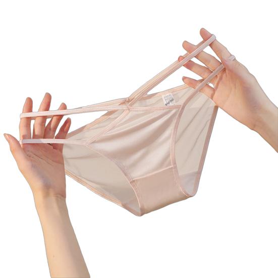 

Жіночі стрінги, мереживні, сексуальна білизна, низька посадка, прозорі, трусики, жіночі безшовні труси з вирізами L рожевий