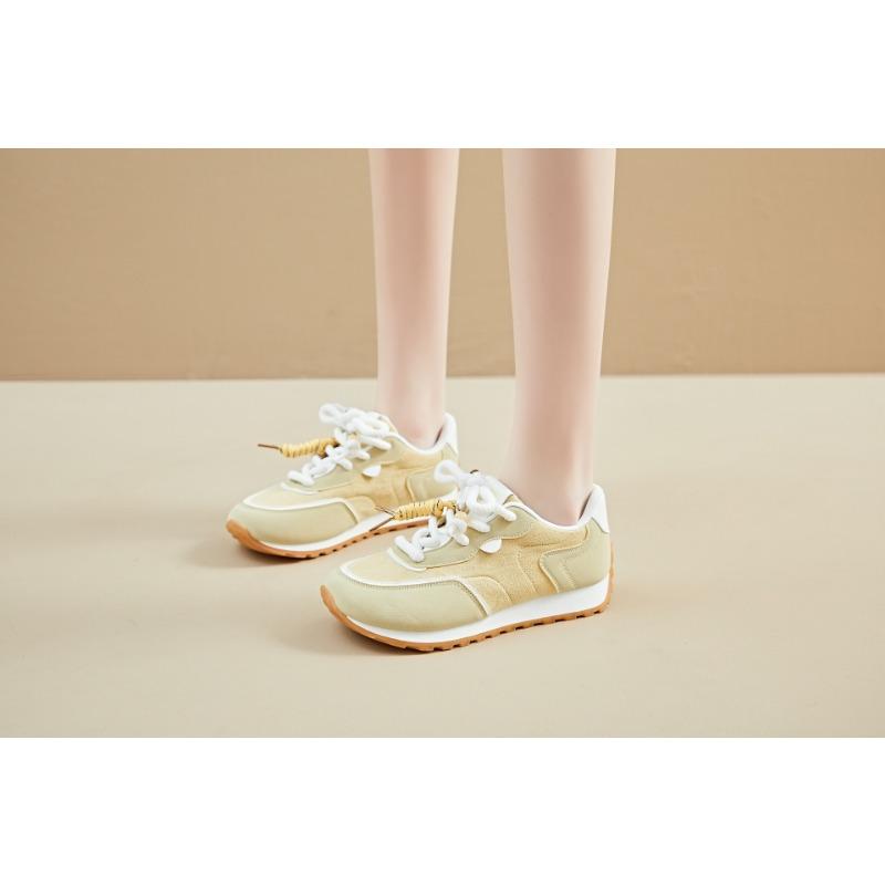 Retro women's new summer women's shoes casual sports shoes women's lace-up comfortable and versatile single shoes color matching
